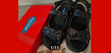 WOLKY SANDALEN 41 steunzool geschikt zwart en kleurig accent beschikbaar voor biedingen