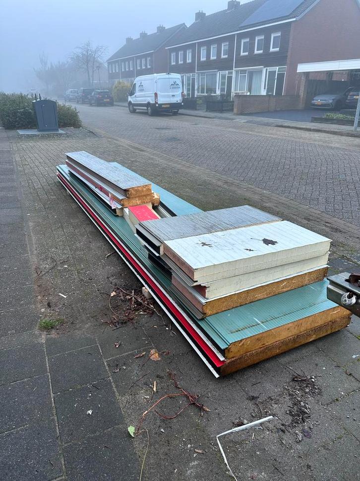 Sandwichpanelen 100x1000x5000, Doe-het-zelf en Verbouw, Isolatie en Afdichting, Gebruikt, Vloerisolatie, Hardschuim (Pir), 8 tot 12 cm