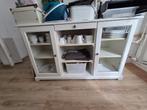 Witte Kast met Glazen Deuren, Huis en Inrichting, Ophalen, Gebruikt, 25 tot 50 cm, 100 tot 150 cm