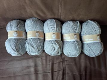 5 bollen grijs - 100gr - ROYAL - samen € 3,50 beschikbaar voor biedingen