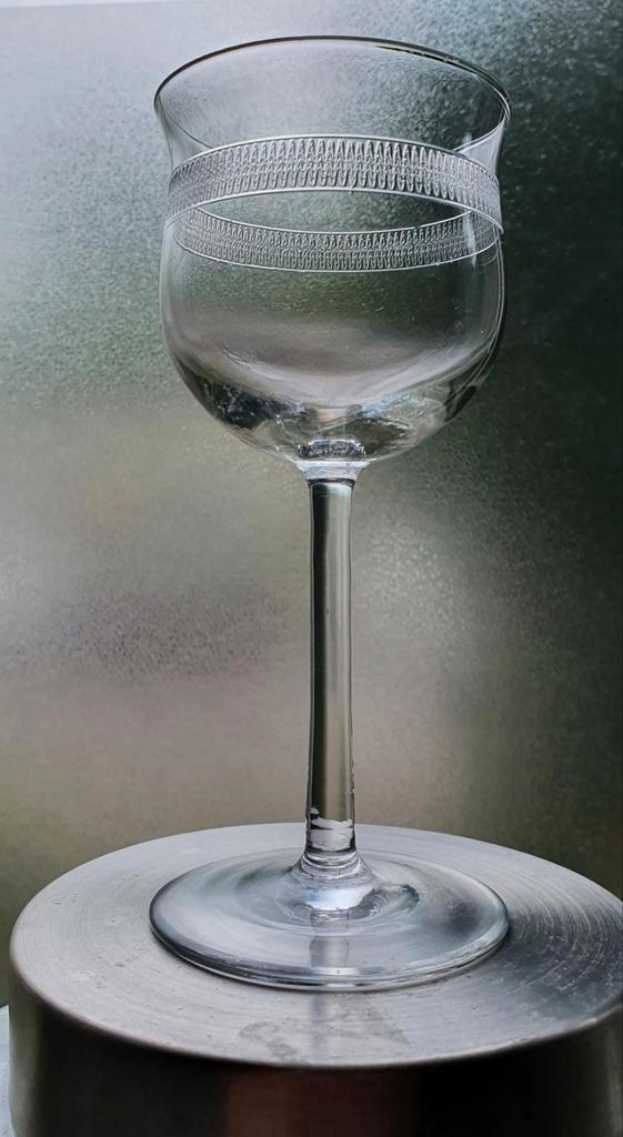 24 antieke glazen met rondom een richeltje (in 1 koop), Antiek en Kunst, Antiek | Glas en Kristal, Ophalen of Verzenden