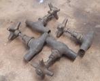 2x set messing kraantjes n.o.s 12mm bronzen koper afsluiters, Ophalen of Verzenden