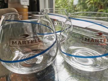 3 Martell cognac glazen beschikbaar voor biedingen