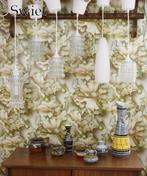 5642 retro bloemenbehang bruin groen 70s vintage stijl Swiet, Verzenden, 75 m² of meer, Bruin