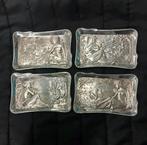 4 zilveren schaaltjes dienbladen keurmerk (Ster 0.560), Antiek en Kunst, Verzenden
