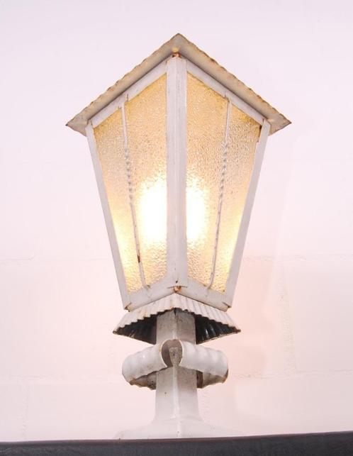 Jaren 50 lantaarn tuinverlichting, Tuin en Terras, Buitenverlichting, Gebruikt, Staande lamp, Glas, Ophalen