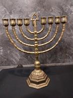 Antieke koperen Chanoeka kandelaar, Ophalen of Verzenden, Koper of Brons