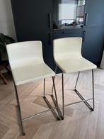 IKEA leren barkrukken, Huis en Inrichting, Barkrukken, 2 krukken, Ophalen of Verzenden, Gebruikt