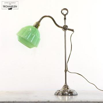 Antieke Franse Art Nouveau Deco tafellamp bureaulamp 1920s