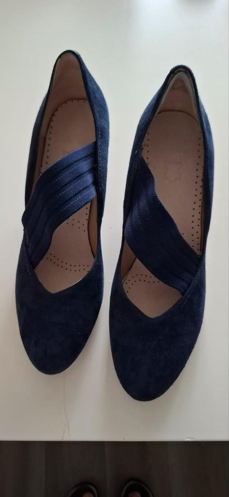 Unica Damespumps - Leren Hakken, Kleding | Dames, Schoenen, Zo goed als nieuw, Pumps, Blauw, Ophalen of Verzenden