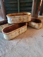 4  Kleine gietijzeren jardiniere 's !, Antiek en Kunst, Curiosa en Brocante, Ophalen of Verzenden