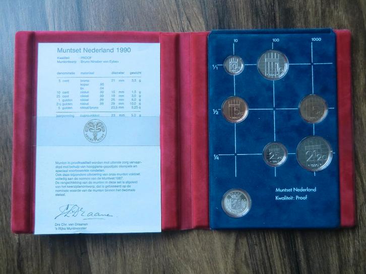 Meerdere proof jaarsets 1988 / 1995 skai blauwe boekvorm, Postzegels en Munten, Munten | Nederland, Setje, Koningin Beatrix, Ophalen of Verzenden