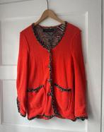 Mooi oranjerood bouclé vest jasje colbert Zara M 38, Maat 38/40 (M), Zara, Oranje, Ophalen of Verzenden