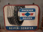Groot 2-zijdig Firestone / Phoenix Reifen reclamebord, Ophalen of Verzenden, Gebruikt, Reclamebord