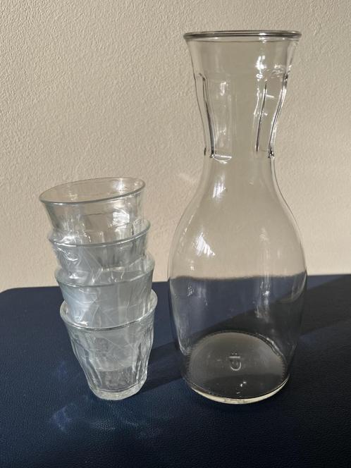 Karaf met 4 stapelbare glazen merk BK, Verzamelen, Glas en Borrelglaasjes, Nieuw, Overige typen, Ophalen