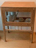 Theekastje met glas ster geslepen, Ophalen, Minder dan 50 cm, Gebruikt, Glas