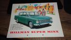 Folder  HILLMAN SUPER MINX, Verzenden, Gelezen, Overige merken