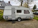 Zeer nette KIP Greyline caravan, type 42 TTZ. Bouwjaar 1993., Caravans en Kamperen, Caravans, Treinzit, Hordeur, Particulier, 4 tot 5 meter