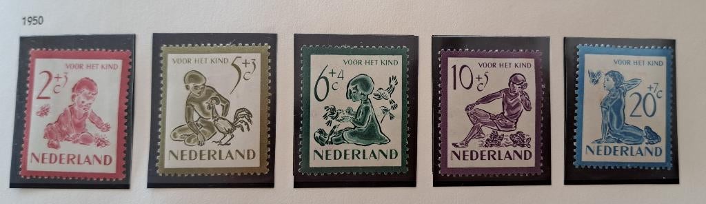 Nederland 1950 nvph 563/567 Ongebruikt (Davo), Ophalen of Verzenden, Na 1940, Postfris