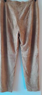 Zachte leren broek, Ophalen, Beige, Zo goed als nieuw, Maat 36 (S)