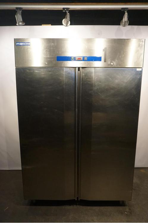 Horeca RVS dubbeldeurs koelkast krattenkoeling, koeling, Zakelijke goederen, Horeca | Keukenapparatuur, Koelen en Vriezen, Gebruikt