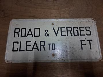 Road & Verges bord, 1943, Royal Engineers beschikbaar voor biedingen
