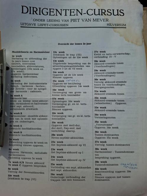 Dirigenten-Cursus Piet van Meyer - Hilversum, Boeken, Studieboeken en Cursussen, Gelezen, Niet van toepassing, Ophalen
