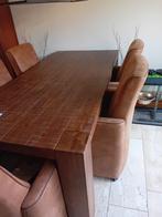 Massief acacia hout afm 200 x 80, Huis en Inrichting, Tafels | Eettafels, Ophalen, 50 tot 100 cm, Zo goed als nieuw, Vijf personen of meer