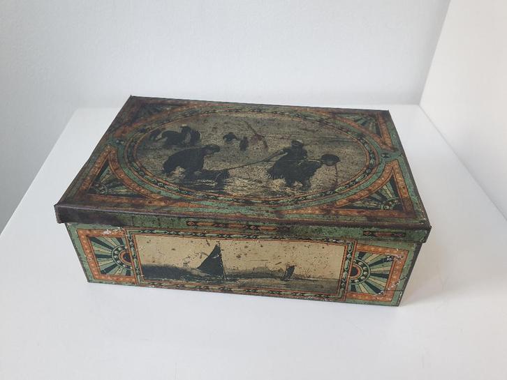 Prachtig antiek sigarenblik, Verzamelen, Blikken, Gebruikt, Overige, Overige merken, Ophalen of Verzenden