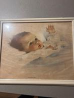 Brocante lijst met slapende jongetjes   Bessie Pesse gutman, Antiek en Kunst, Ophalen