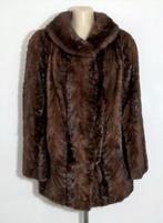 Bruine korte mantel van 100% nertsbont van J. L. Strikkers, Verzenden, Zo goed als nieuw, Maat 42/44 (L), Bruin