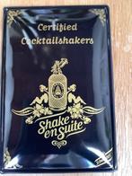 Schweppes, Shake and Suite licht metalenvintage reclame borD, Ophalen of Verzenden, Gebruikt, Reclamebord