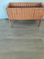 Rieten vintage plantenbak zgan, Ophalen, Zo goed als nieuw, Rond, Minder dan 30 cm