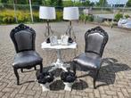 2 x zwarte barok stoelen met croco 125.00 per stuk, Huis en Inrichting, Stoelen, Ophalen of Verzenden, Zo goed als nieuw, Zwart