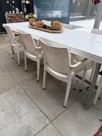 GRATIS 6 witte tuinstoelen af te halen, Tuin en Terras, Tuinstoelen, Ophalen, Gebruikt, Kunststof, Stapelbaar