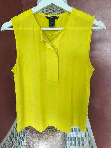 H&M - Blouse top geel - mt xs beschikbaar voor biedingen