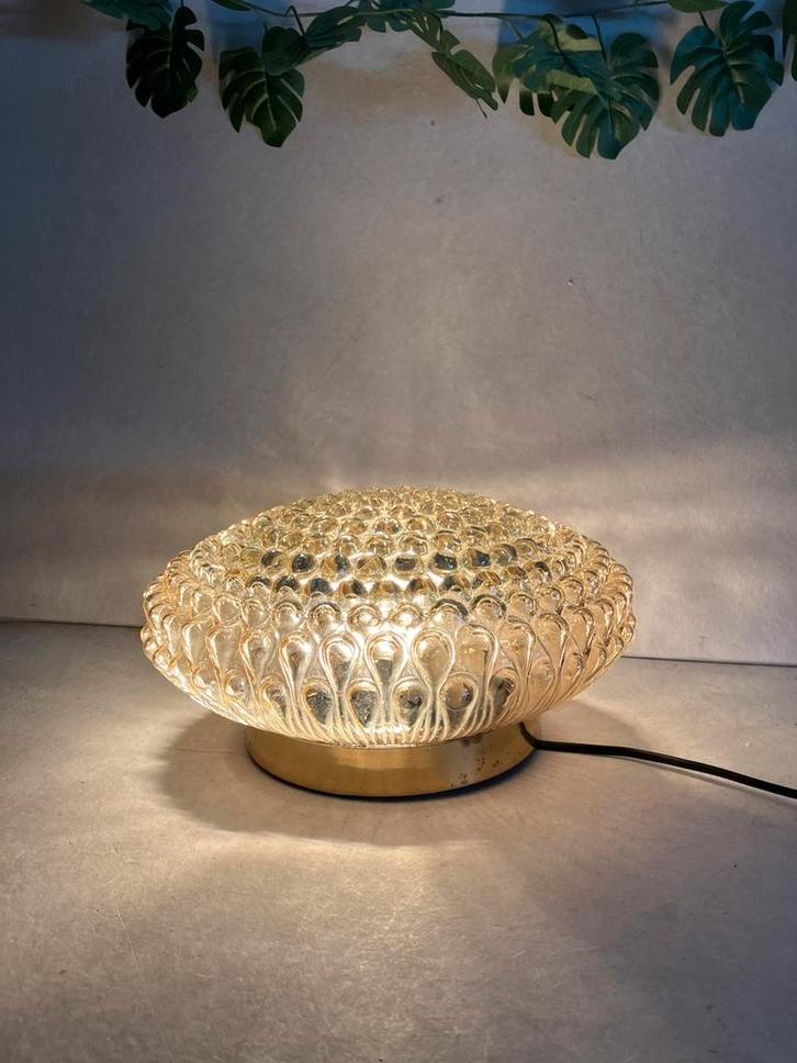 Vintage glazen bubbel plafondlamp of plafonnière van Wisa, Huis en Inrichting, Lampen | Plafondlampen, Gebruikt, Glas, Ophalen of Verzenden