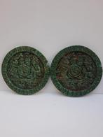 Vintage Maya Kalender Stenen - Set van 2, Antiek en Kunst, Ophalen of Verzenden