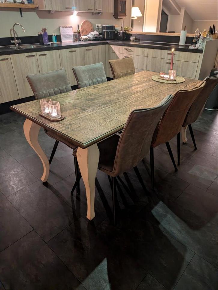 Queen-Ann Stijl Eettafel 190x90x76,5, Huis en Inrichting, Tafels | Eettafels, Gebruikt, 50 tot 100 cm, 150 tot 200 cm, Vijf personen of meer