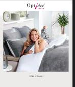 Opti pluche dekbed grijs wit 2 persoons, Tweepersoons, Ophalen of Verzenden, Grijs, Deken of Dekbed