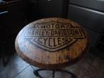 Harley Davidson  tafel op zware voet € 140,00, Ophalen, Old texas, Rond, Zo goed als nieuw