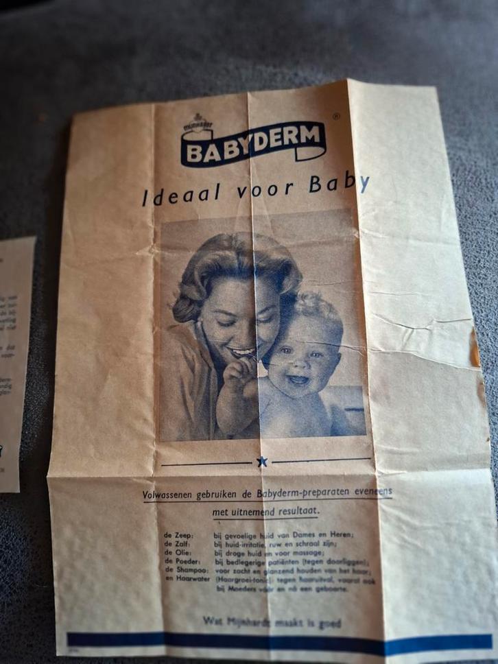 Vintage Babyderm Haarwater Baby Jaren 50, Verzamelen, Merken en Reclamevoorwerpen, Ophalen of Verzenden