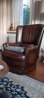 4 Leren fauteuils, Huis en Inrichting, Fauteuils, Ophalen, Gebruikt, 75 tot 100 cm, 50 tot 75 cm