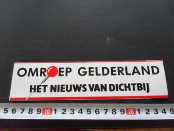 sticker Omroep Gelderland Het nieuws van dichtbij  beschikbaar voor biedingen