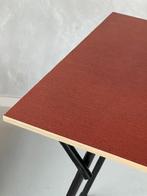 Retro opklaptafel nieuw buro thuiskantoor bureau roodbruin, NL, Ophalen of Verzenden, Valk, Bureau