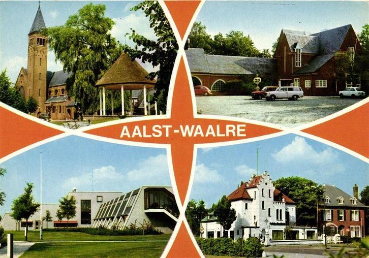 Aalst - Waalre - 4 afb - 1985 gelopen, Verzamelen, Ansichtkaarten | Nederland, Gelopen, Noord-Brabant, 1980 tot heden, Ophalen of Verzenden