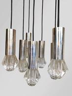 Vintage Cascade Lamp Jaren 70, Huis en Inrichting, Lampen | Hanglampen, Ophalen of Verzenden, Gebruikt, Glas, 50 tot 75 cm