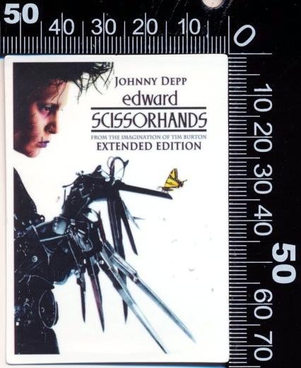 Sticker: Edward Scissorhands, Ophalen of Verzenden, Zo goed als nieuw, Film, Tv of Omroep