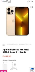 Apple iPhone 13 Pro Max 512GB Goud B+ Grade, Ophalen of Verzenden, Zo goed als nieuw, Goud, 512 GB
