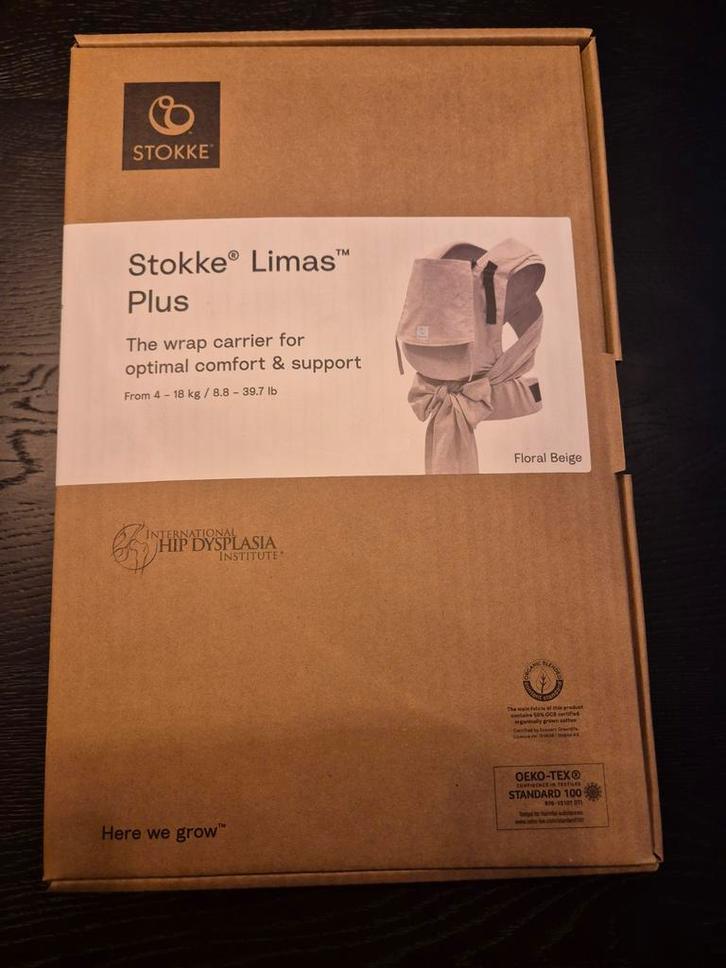 Stokke Limas Plus Draagzak - Floral Beige, Kinderen en Baby's, Babydragers en Draagdoeken, Zo goed als nieuw, Draagzak, Buik, Rug of Zij